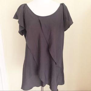 Mossimo Charcoal Tulip Layered Blouse Size XL